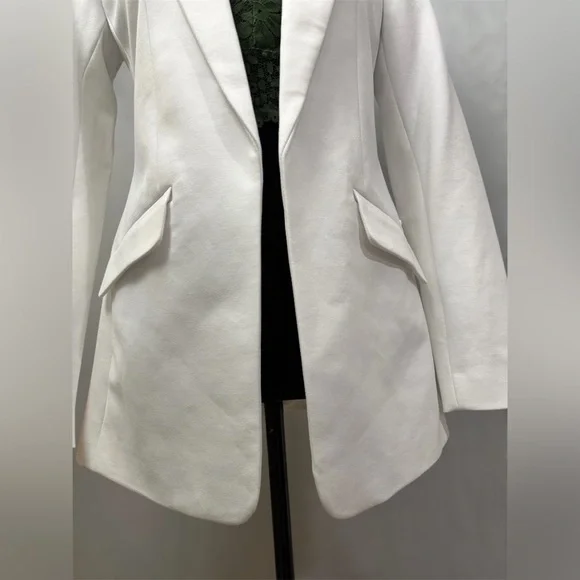 NWT✨Express White Blazer Columnist Open Front Boyfriend  Size XS - Picture 8 of 9